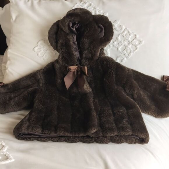 Bearington Baby Mink Couture Hooded Bear Coat🧸 - Picture 1 of 10